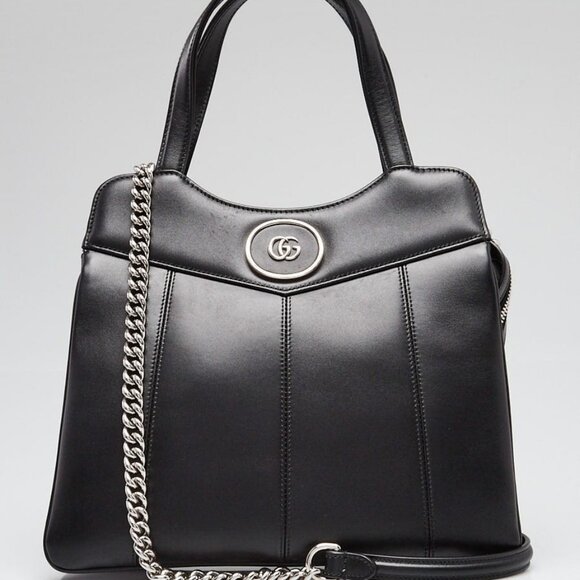 Gucci Black Quilted Leather Petite GG Small Tote Bag - Picture 1 of 11